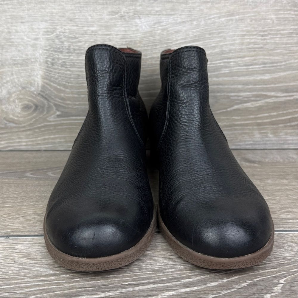 Dansko Becki Women’s Sz 10.5-11/EU 41 Black Leather Rear Zip Heeled Ankle Boots - Picture 2 of 13